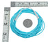 5-Strand Genuine Sterling Silver Man Made Turquoise Bead Necklace JX126753